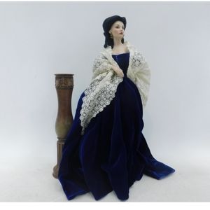 RARE! GONE WITH THE WIND Franklin Mint SCARLETT BLUE DRESS PORTRAIT Doll